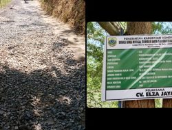 Kades Gentong Misyono Kecewa CV ElZA JAYA ,kerjakan  Jalan Aspal Asal Asalan
