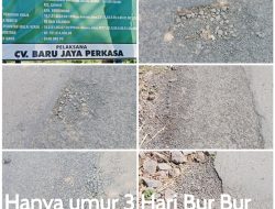 CV Baru Jaya Perkayasa,”Kerjakan Proyek Tambal Sulam Hanya Umur 3 hari Sudah Asal Asalan !!!.. Dinas BSBK Tutup Mata