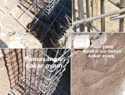 Proyek Gedung Sekolah SMKS Tangsel Wetan Tidak Menggunakan Spesifikasi Tehknis Pemasangan Cakar Ayam Ugal Ugalan