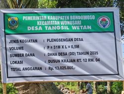 DesaTangsel Wetan,” Dana Desa 2025 Dialokasikan untuk Irigasi,Petani Sambut Gembira