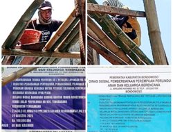 Dinsos Bondowoso,”Tidak Becus Awasi Proyek PKB/PLKB CV Batu Karu Dan CV Trophy  Melanggar K3 Dan APD