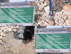 Kontraktor CV Tanjung Lima Diduga Curang Kerjakan Proyek Jalan Aspal Di Dusun Campoan Desa Gentong