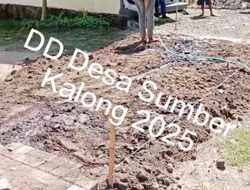 Ngawur,” Proyek Dana Desa Sumber  Kalong Tanpa Papan Nama Dan Di Kerjakan Asal Asalan.